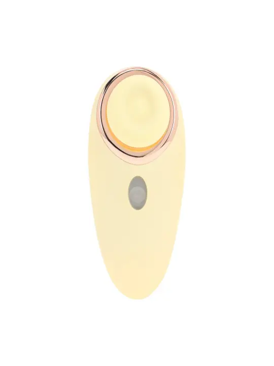 AURIE - AIRTAP VIBRATOR WITH TWO HEAD ATTACHMENTS - YELLOW