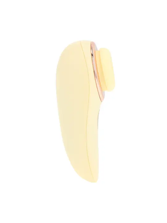 AURIE - AIRTAP VIBRATOR WITH TWO HEAD ATTACHMENTS - YELLOW