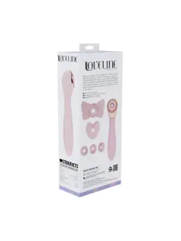 DARLING - AIRTAP WAND VIBRATOR WITH FIVE HEAD ATTACHMENTS - PINK