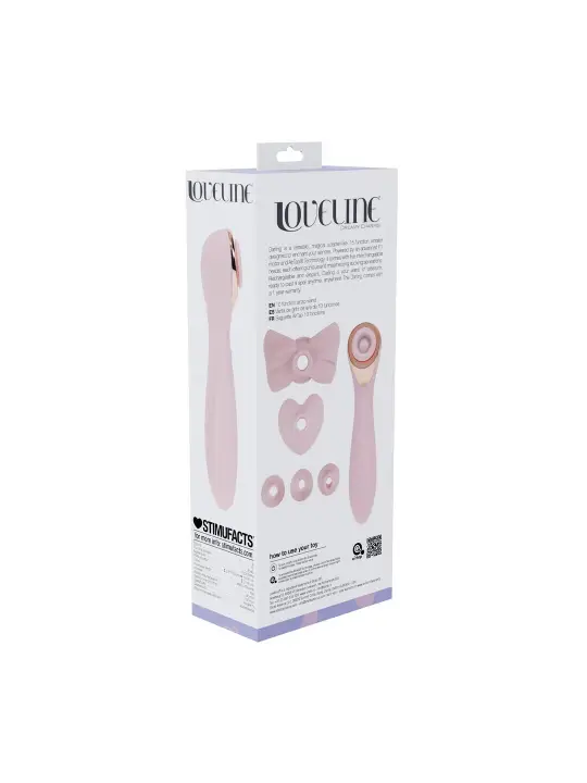DARLING - AIRTAP WAND VIBRATOR WITH FIVE HEAD ATTACHMENTS - PINK