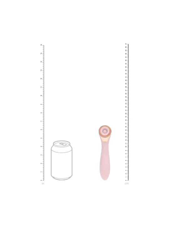DARLING - AIRTAP WAND VIBRATOR WITH FIVE HEAD ATTACHMENTS - PINK