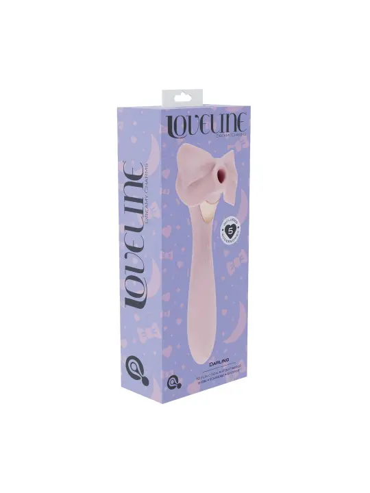 DARLING - AIRTAP WAND VIBRATOR WITH FIVE HEAD ATTACHMENTS - PINK