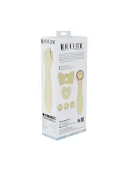 DARLING - AIRTAP WAND VIBRATOR WITH FIVE HEAD ATTACHMENTS - YELLOW