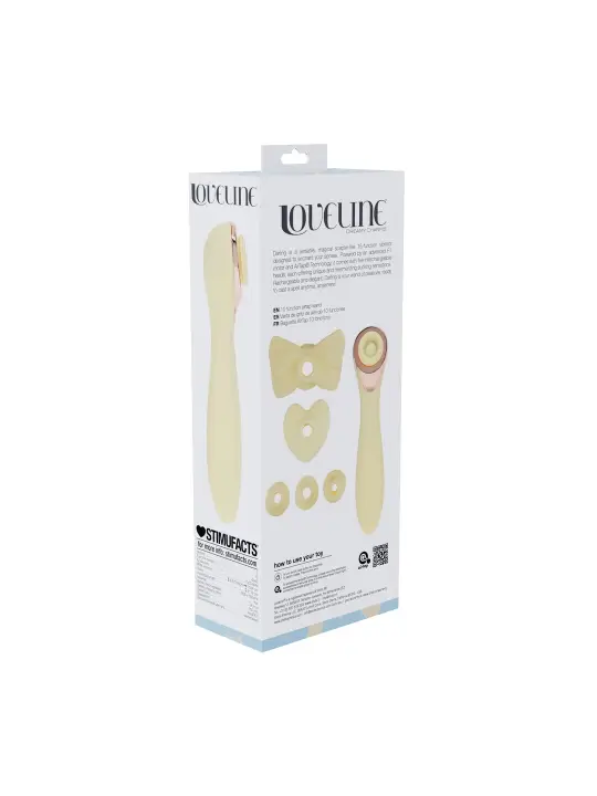 DARLING - AIRTAP WAND VIBRATOR WITH FIVE HEAD ATTACHMENTS - YELLOW