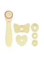 DARLING - AIRTAP WAND VIBRATOR WITH FIVE HEAD ATTACHMENTS - YELLOW