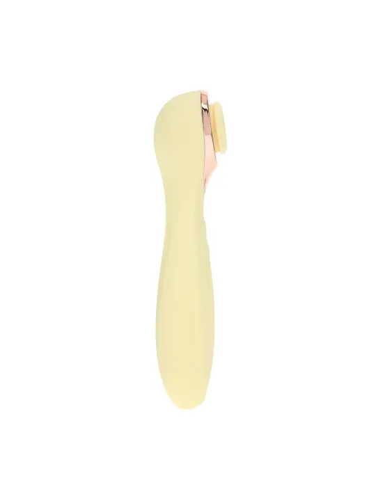 DARLING - AIRTAP WAND VIBRATOR WITH FIVE HEAD ATTACHMENTS - YELLOW