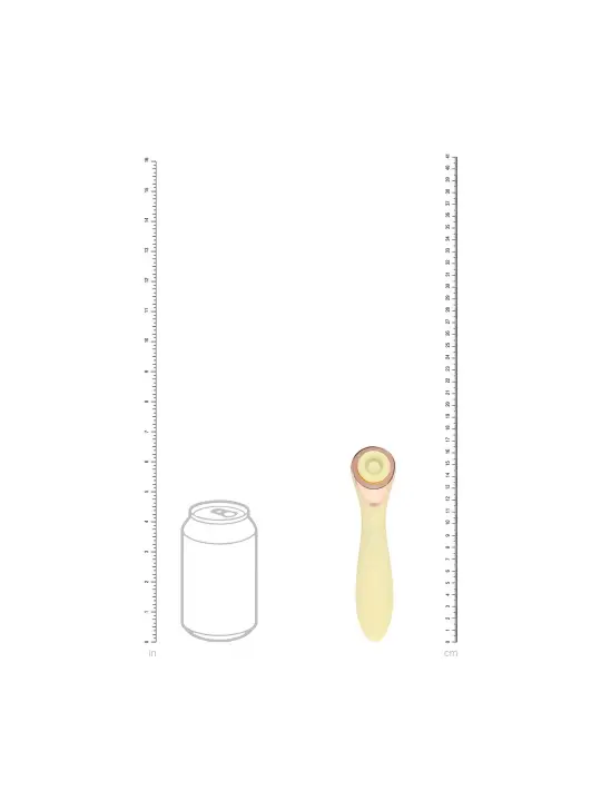 DARLING - AIRTAP WAND VIBRATOR WITH FIVE HEAD ATTACHMENTS - YELLOW