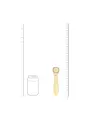 DARLING - AIRTAP WAND VIBRATOR WITH FIVE HEAD ATTACHMENTS - YELLOW