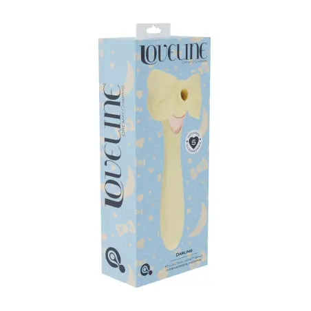 DARLING - AIRTAP WAND VIBRATOR WITH FIVE HEAD ATTACHMENTS - YELLOW
