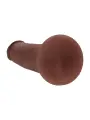 DUAL DENSITY SILICONE REALISTIC SLIDING SKIN DILDO - 6 / 15,5 CM - BROWN