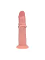 DUAL DENSITY SILICONE REALISTIC SLIDING SKIN DILDO - 6 / 15,5 CM - FLESH