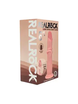 DUAL DENSITY SILICONE REALISTIC SLIDING SKIN DILDO - 6 / 15,5 CM - FLESH