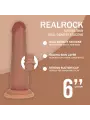DUAL DENSITY SILICONE REALISTIC SLIDING SKIN DILDO - 6 / 15,5 CM - TAN