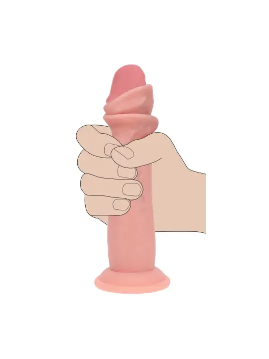 DUAL DENSITY SILICONE REALISTIC SLIDING SKIN DILDO - 7 / 18,5 CM - FLESH