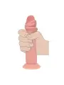 DUAL DENSITY SILICONE REALISTIC SLIDING SKIN DILDO - 7 / 18,5 CM - FLESH
