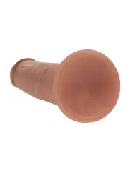 DUAL DENSITY SILICONE REALISTIC SLIDING SKIN DILDO - 7 / 18,5 CM - TAN