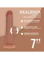 DUAL DENSITY SILICONE REALISTIC SLIDING SKIN DILDO - 7 / 18,5 CM - TAN