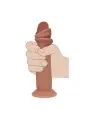 DUAL DENSITY SILICONE REALISTIC SLIDING SKIN DILDO - 7 / 18,5 CM - TAN