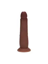 DUAL DENSITY SILICONE REALISTIC SLIDING SKIN DILDO - 8 / 20,5 CM - BROWN