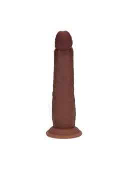 DUAL DENSITY SILICONE REALISTIC SLIDING SKIN DILDO - 8 / 20,5 CM - BROWN