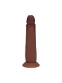 DUAL DENSITY SILICONE REALISTIC SLIDING SKIN DILDO - 8 / 20,5 CM - BROWN