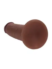 DUAL DENSITY SILICONE REALISTIC SLIDING SKIN DILDO - 8 / 20,5 CM - BROWN