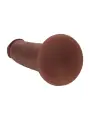 DUAL DENSITY SILICONE REALISTIC SLIDING SKIN DILDO - 8 / 20,5 CM - BROWN
