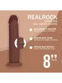 DUAL DENSITY SILICONE REALISTIC SLIDING SKIN DILDO - 8 / 20,5 CM - BROWN