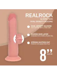 DUAL DENSITY SILICONE REALISTIC SLIDING SKIN DILDO - 8 / 20,5 CM - FLESH
