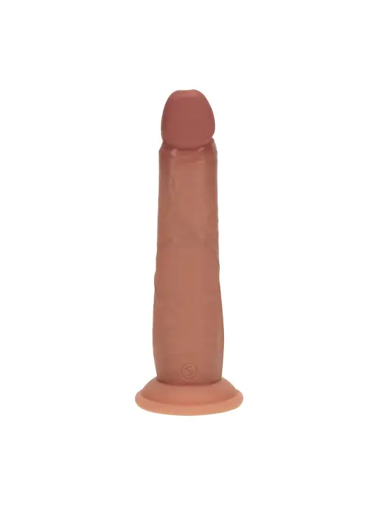 DUAL DENSITY SILICONE REALISTIC SLIDING SKIN DILDO - 8 / 20,5 CM - TAN