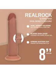 DUAL DENSITY SILICONE REALISTIC SLIDING SKIN DILDO - 8 / 20,5 CM - TAN