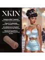 PINUP DOLLS - BEAUTY QUEEN LULU LIPLUST - TPE SMALL MASTURBATOR - 127G - BROWN