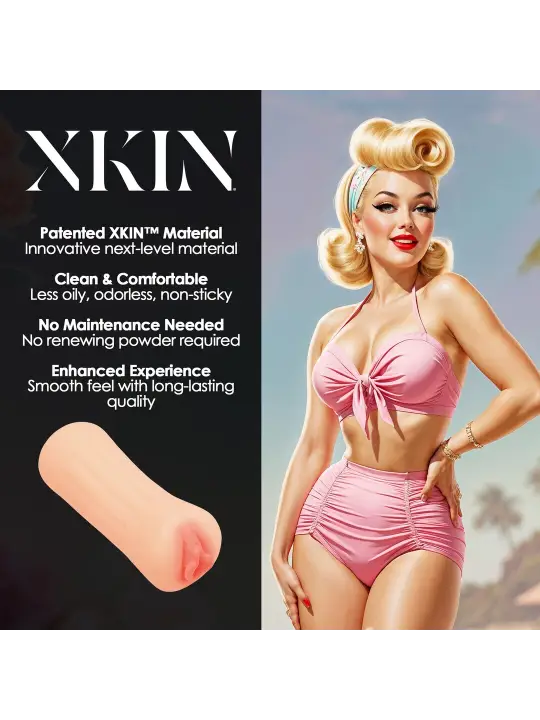 PINUP DOLLS - SUN KISSED BEACH BABE MOLLY BLOWTIDE - TPE SMALL MASTURBATOR - 127G - FLESH