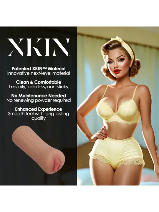 PINUP DOLLS - SLUMBER PARTY SLUT BETTIE BLOWKISS - TPE SMALL MASTURBATOR - 127G - TAN