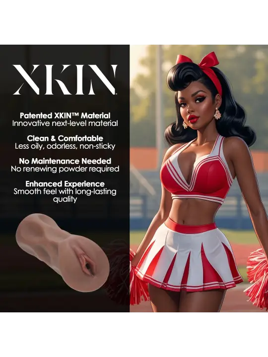 PINUP DOLLS - CHEERLEADER CUTIE CHERRY SPLITZ - TPE LARGE MASTURBATOR - 321G - BROWN