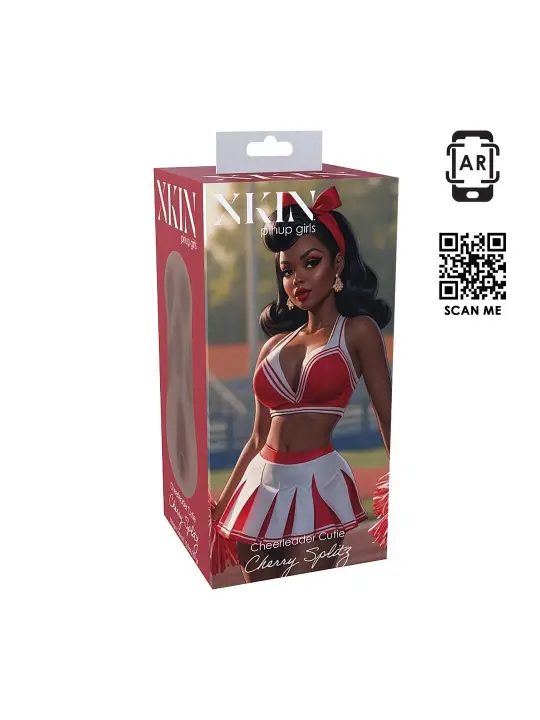 PINUP DOLLS - CHEERLEADER CUTIE CHERRY SPLITZ - TPE LARGE MASTURBATOR - 321G - BROWN