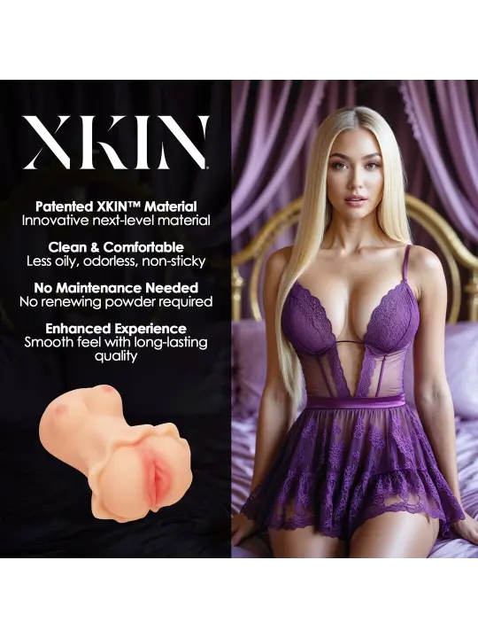 SECRET AFFAIRS - BLONDE ENCHANTMENT ELISE - TPE LARGE MASTURBATOR - 378G - FLESH