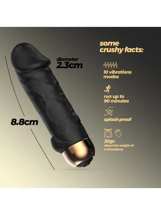 MINI VIBRADOR BALA REALISTA WEENIE PRETO CRUSHIOUS
