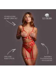 STUPID CUPID - HEART OPEN SET - ONE SIZE - RED