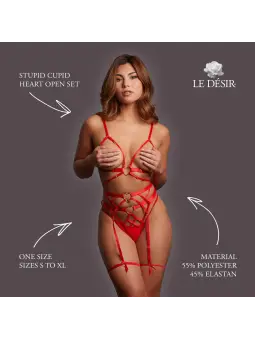 STUPID CUPID - HEART OPEN SET - ONE SIZE - RED