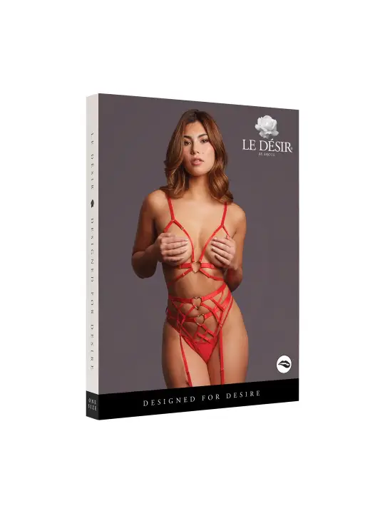 STUPID CUPID - HEART OPEN SET - ONE SIZE - RED