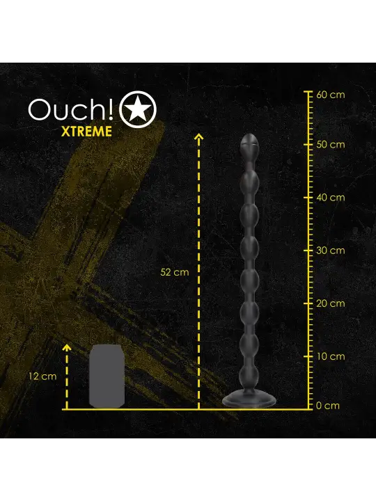 PLUG ANAL CHAIN REACTION 49 CM PRETO OUCH!