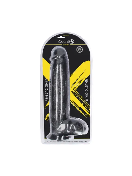 DILDO REALISTIC GIANT 32 CM PRETO OUCH!