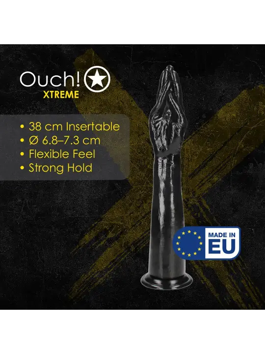 DILDO EM FORMATO DE ANTEBRAÇO HELPING HAND 38 CM PRETO OUCH!