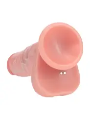 VIBRADOR DUAL DENSITY SILICONE REALISTIC THRUSTING 7 /17.8 CM FLESH REALROCK