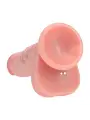 VIBRADOR DUAL DENSITY SILICONE REALISTIC THRUSTING 7 /17.8 CM FLESH REALROCK