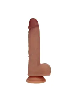 VIBRADOR DUAL DENSITY SILICONE REALISTIC THRUSTING 7 /17.8 CM TAN REALROCK
