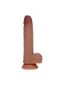 VIBRADOR DUAL DENSITY SILICONE REALISTIC THRUSTING 7 /17.8 CM TAN REALROCK