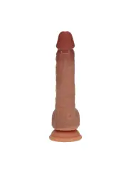 VIBRADOR DUAL DENSITY SILICONE REALISTIC THRUSTING 7 /17.8 CM TAN REALROCK