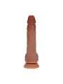 VIBRADOR DUAL DENSITY SILICONE REALISTIC THRUSTING 7 /17.8 CM TAN REALROCK
